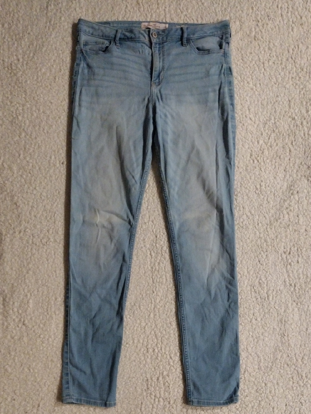 Hollister 31x30 13R Light Wash Blue Skinny Jeans High Rise Classic Denim